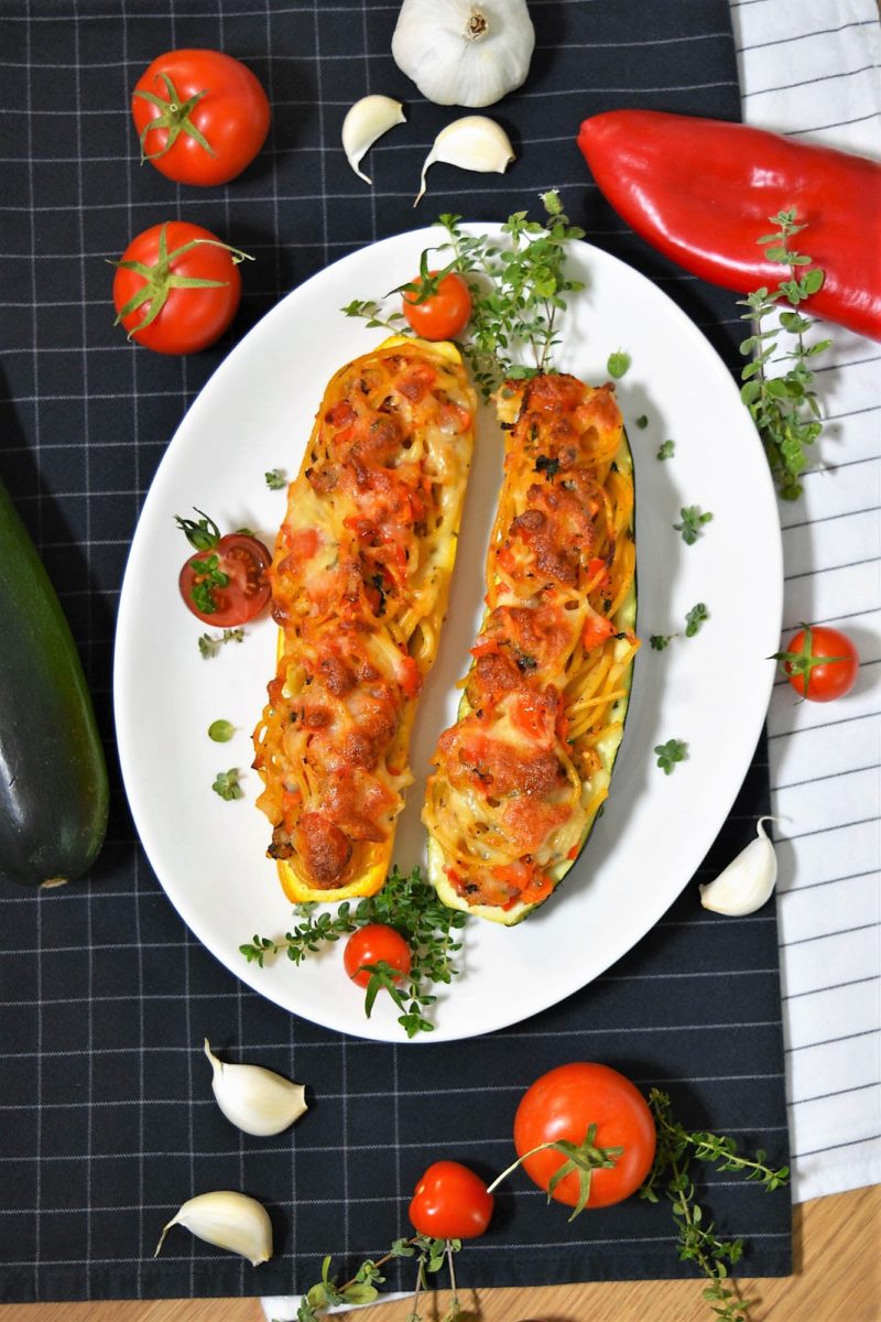 Potpeceni tikvicki so fil od spageti-Vegetarijansko-bellakujna