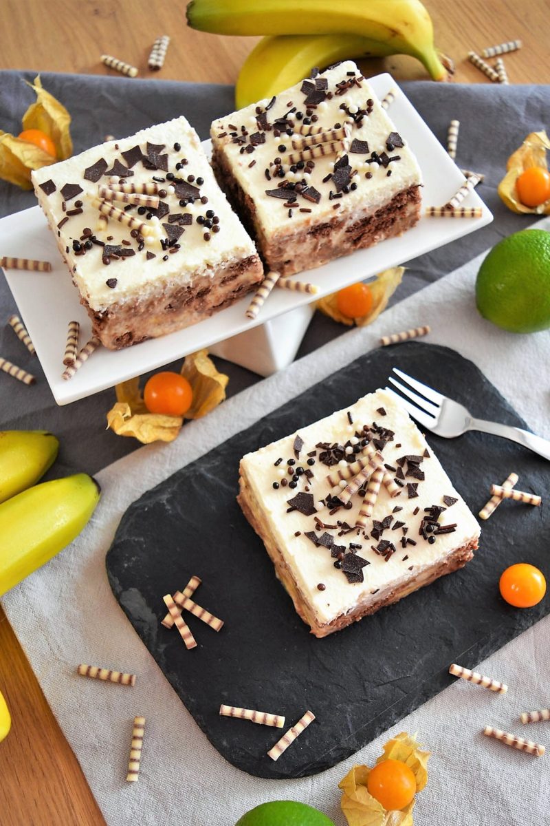 Torta od puding, keks i banana-Kocki-bellakujna