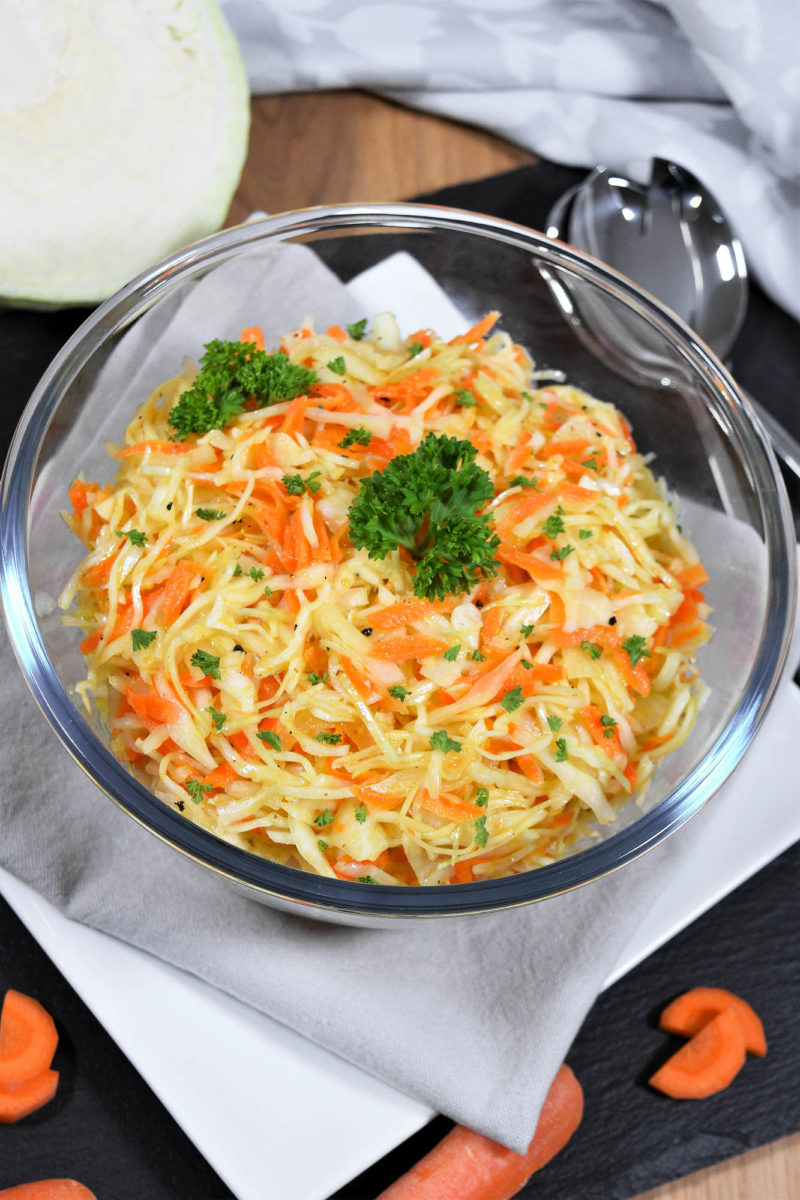 Zelka salata so topol preliv-Zdrava salata-bellakujna