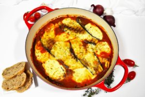 Modri patlidjani vo sos od domati i bilki-Rezept-bellakujna