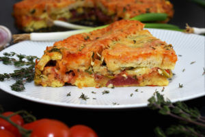 Pica tart od star leb-Serviranje-bellakujna