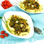 Makaroni so modar patlidjan i luk-Recept-bellakujna