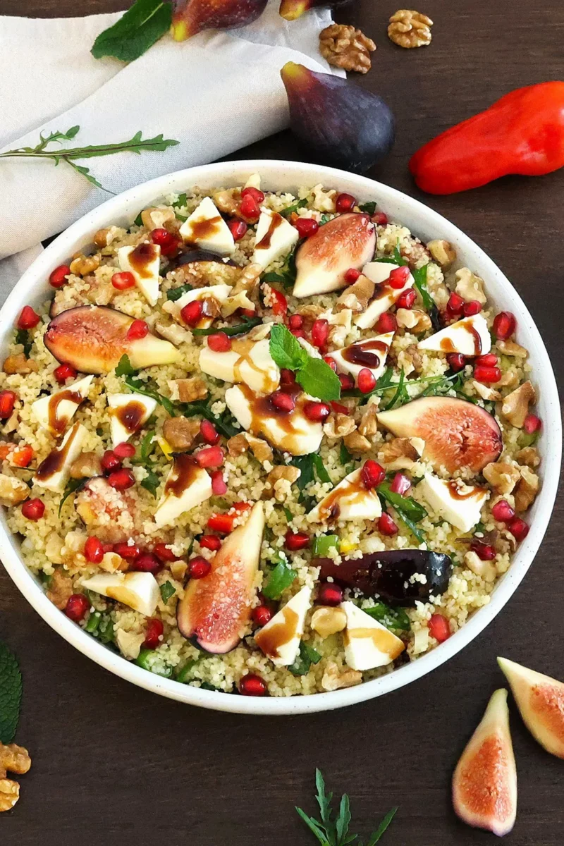 Kuskus salata so smokvi i mocarela-Mediteran-bellakujna