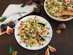 Kuskus salata so smokvi i mocarela-Recept-bellakujna